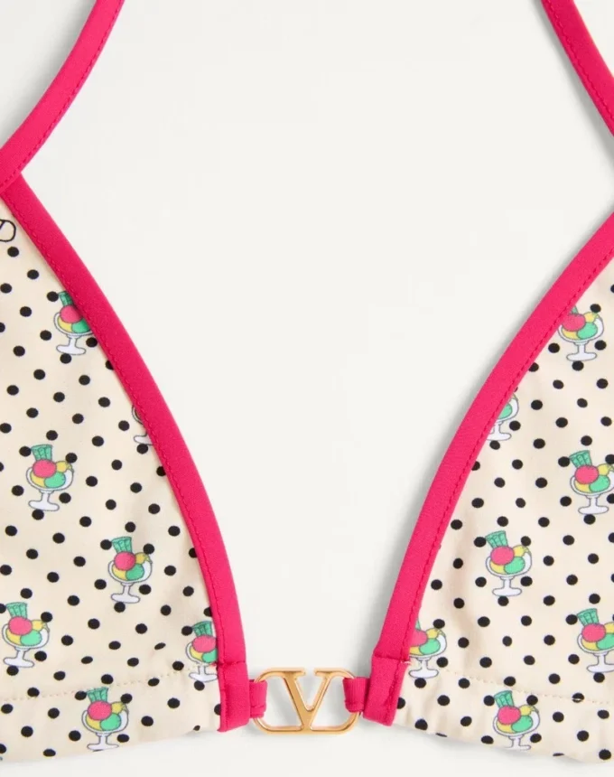 Bikini aus Lycra mit Gelatini-Print und Polka-Dots Bikini aus Lycra mit Gelatini-Print und Polka-Dots