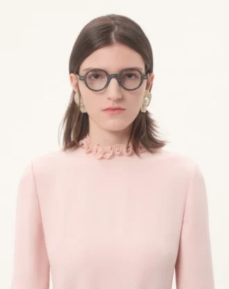 Bizarre Circle Brille mit Kristallen aus Acetat