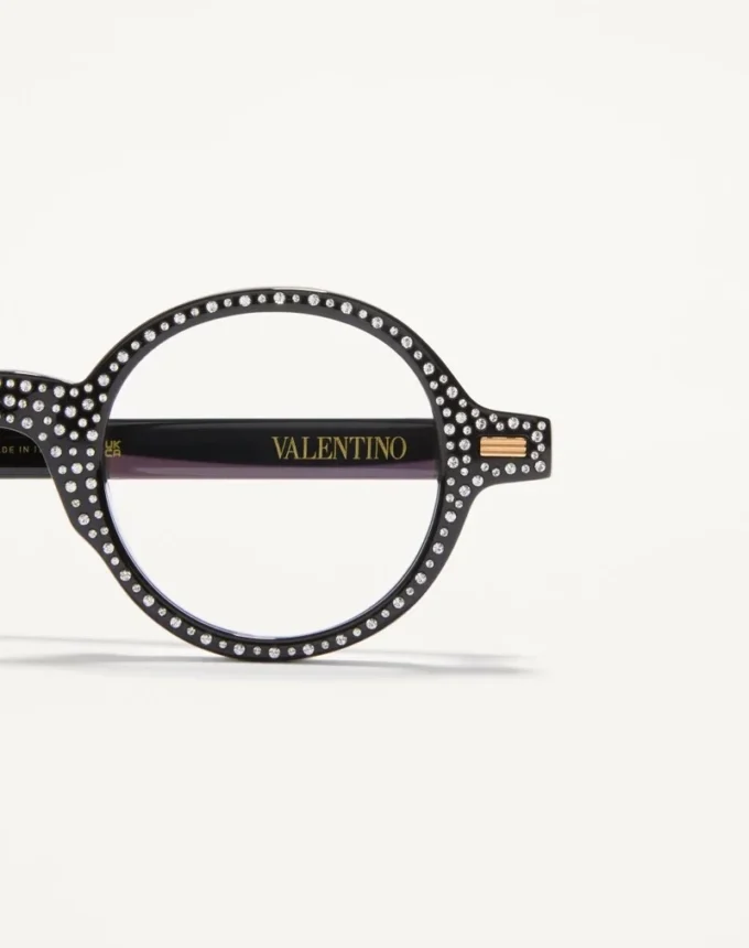 Bizarre Circle Brille mit Kristallen aus Acetat Bizarre Circle Brille mit Kristallen aus Acetat