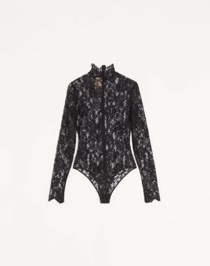Body mit floraler Spitze Body mit floraler Spitze