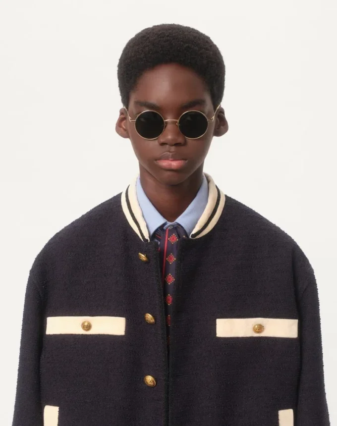 Bomberjacke aus Baumwolltweed Bomberjacke aus Baumwolltweed
