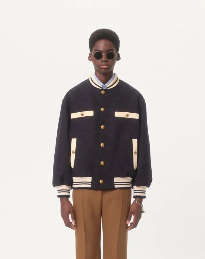 Bomberjacke aus Baumwolltweed Bomberjacke aus Baumwolltweed