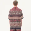Bowlinghemd aus Baumwollmusselin mit Voyage Imaginaire-Print und Passementerie-Verzierungen Bowlinghemd aus Baumwollmusselin mit Voyage Imaginaire-Print und Passementerie-Verzierungen