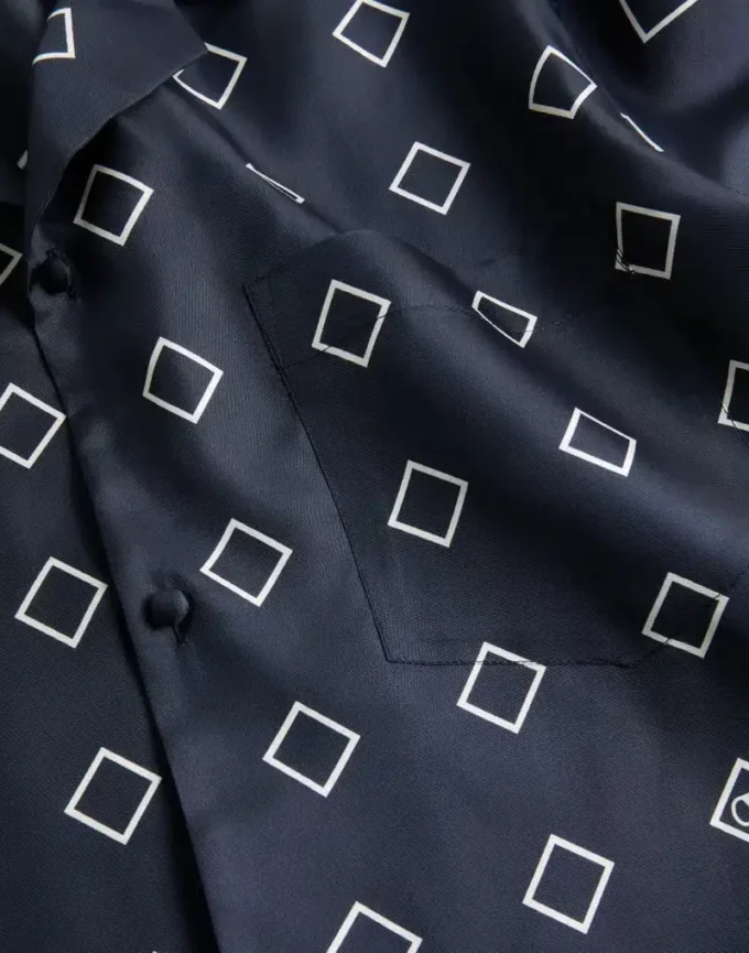 Bowlinghemd aus Seidentwill mit Opticool-Print Bowlinghemd aus Seidentwill mit Opticool-Print