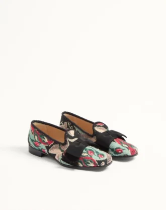 Bowow Loafer aus Jacquard-Stoff