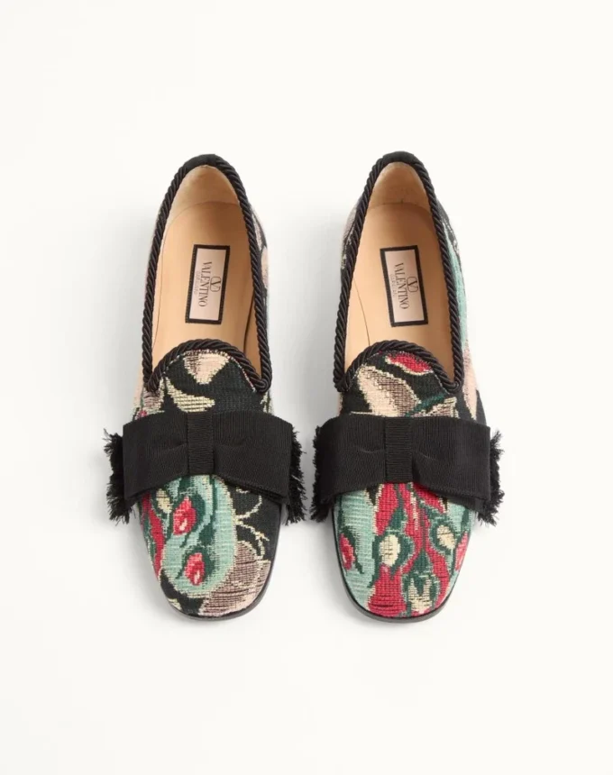 Bowow Loafer aus Jacquard-Stoff