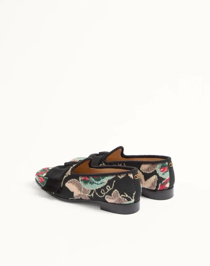 Bowow Loafer aus Jacquard-Stoff