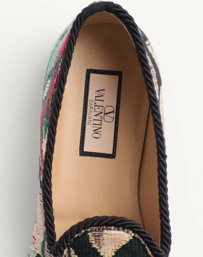 Bowow Loafer aus Jacquard-Stoff