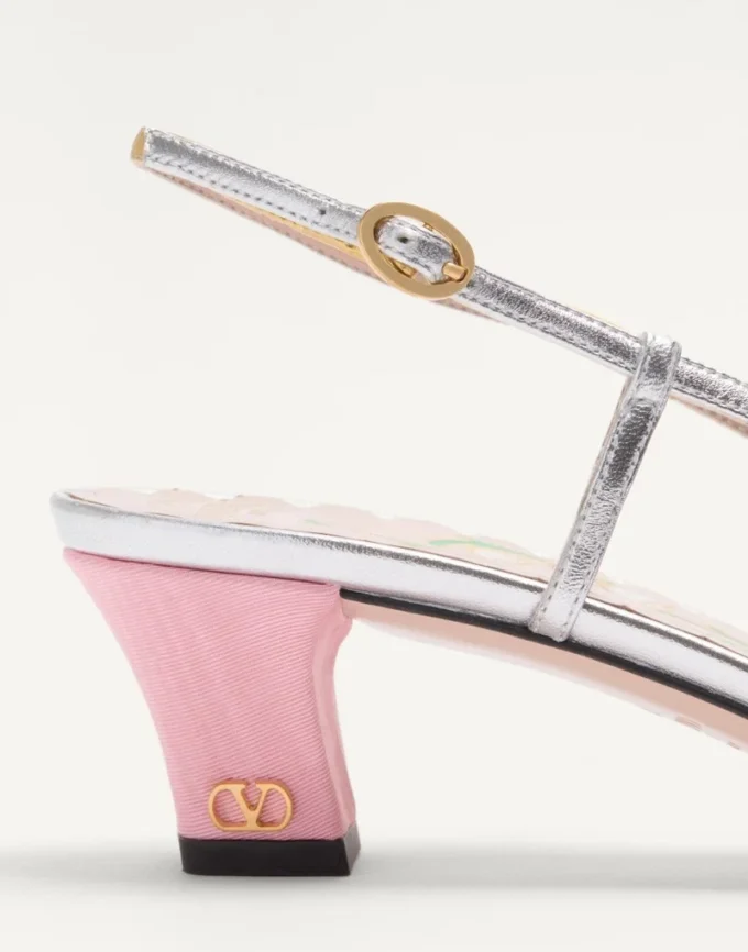 Bowow Slingback-Pumps aus Moiré-Stoff 45 mm Bowow Slingback-Pumps aus Moiré-Stoff 45 mm