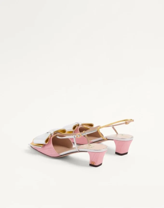 Bowow Slingback-Pumps aus Moiré-Stoff 45 mm Bowow Slingback-Pumps aus Moiré-Stoff 45 mm