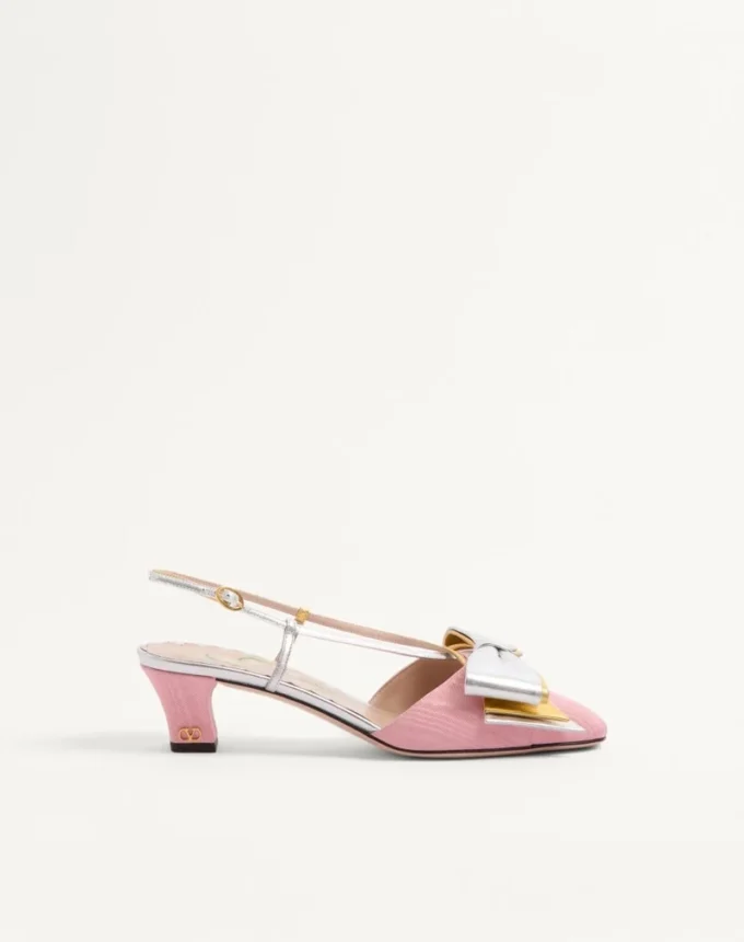 Bowow Slingback-Pumps aus Moiré-Stoff 45 mm Bowow Slingback-Pumps aus Moiré-Stoff 45 mm