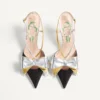 Bowow Slingback-Pumps aus Moiré-Stoff 85 mm Bowow Slingback-Pumps aus Moiré-Stoff 85 mm