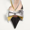 Bowow Slingback-Pumps aus Moiré-Stoff 85 mm Bowow Slingback-Pumps aus Moiré-Stoff 85 mm