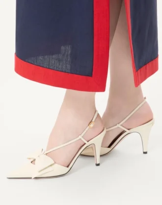 Bowow Slingback Pumps aus Ziegenleder 85 mm