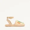 Bribri Raffia-Sandale mit Blumenstickerei Bribri Raffia-Sandale mit Blumenstickerei