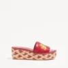 Bribri Raffia Wedge Slide mit Blumenstickerei 65 mm Bribri Raffia Wedge Slide mit Blumenstickerei 65 mm