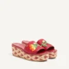Bribri Raffia Wedge Slide mit Blumenstickerei 65 mm Bribri Raffia Wedge Slide mit Blumenstickerei 65 mm
