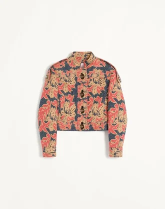 Caban aus Apres L’Hiver gestepptem Blumenjacquard