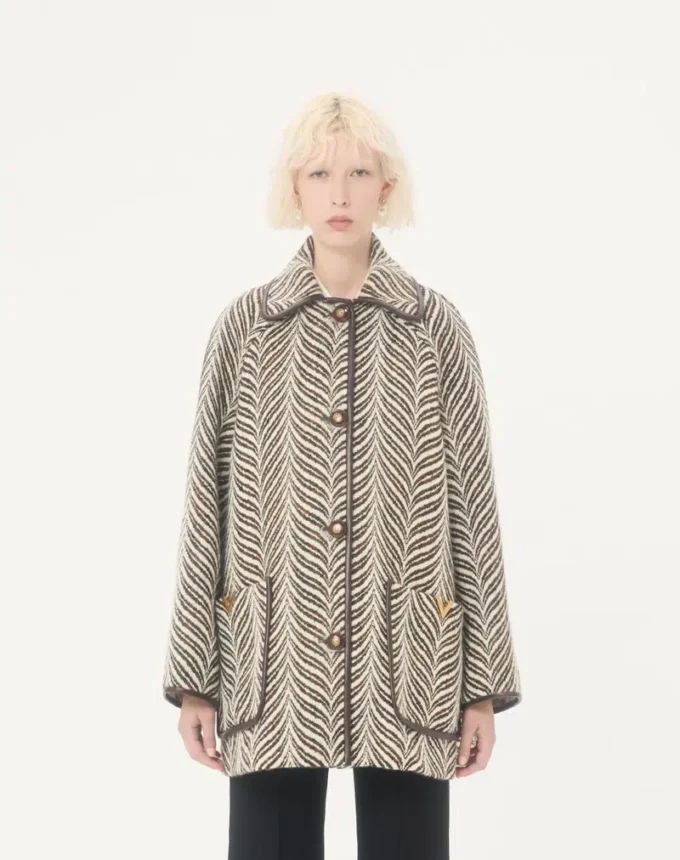 Caban aus Wollstoff mit Fauve Eclat Animal Print Caban aus Wollstoff mit Fauve Eclat Animal Print