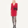 Cady Couture Kurzes Kleid mit Faille-Schleife Cady Couture Kurzes Kleid mit Faille-Schleife