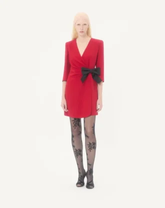 Cady Couture Kurzes Kleid mit Faille-Schleife