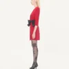 Cady Couture Kurzes Kleid mit Faille-Schleife Cady Couture Kurzes Kleid mit Faille-Schleife
