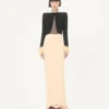 Cady Couture Langes Kleid mit Federn Cady Couture Langes Kleid mit Federn