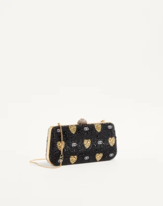 Carry Secrets Minaudiere mit Strass-Motiv „Cour de Cœur“