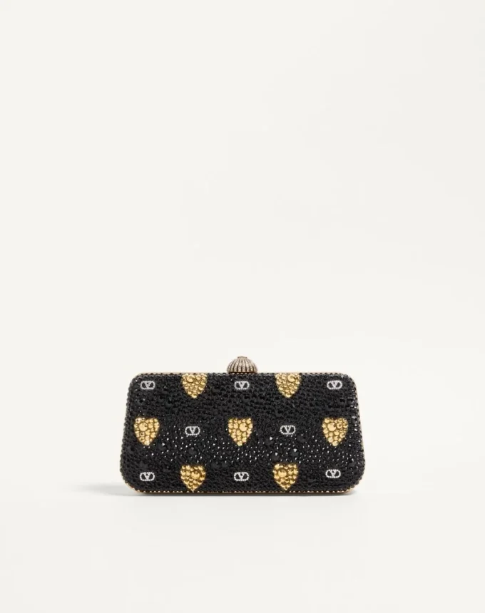Carry Secrets Minaudiere mit Strass-Motiv „Cour de Cœur“ Carry Secrets Minaudiere mit Strass-Motiv „Cour de Cœur“