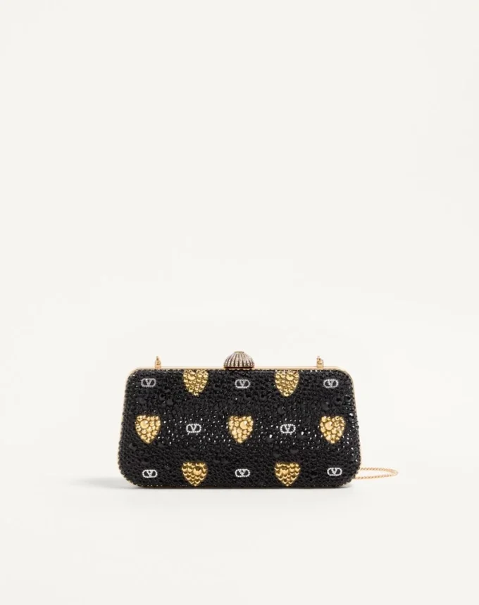Carry Secrets Minaudiere mit Strass-Motiv „Cour de Cœur“ Carry Secrets Minaudiere mit Strass-Motiv „Cour de Cœur“