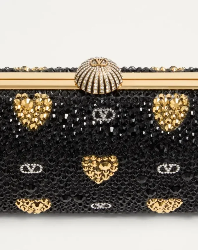 Carry Secrets Minaudiere mit Strass-Motiv „Cour de Cœur“ Carry Secrets Minaudiere mit Strass-Motiv „Cour de Cœur“