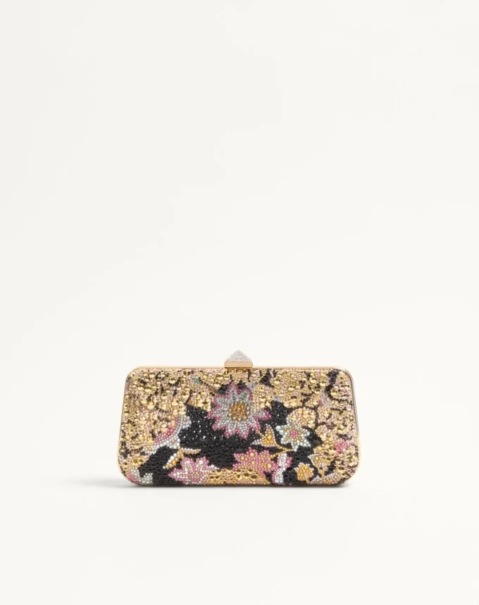 Carry Secrets Minaudiere mit Strasssteinen und Apres L’Hiver-Motiv Carry Secrets Minaudiere mit Strasssteinen und Apres L’Hiver-Motiv