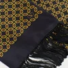Chamber Seiden-Bandeau-Schal mit Fransen