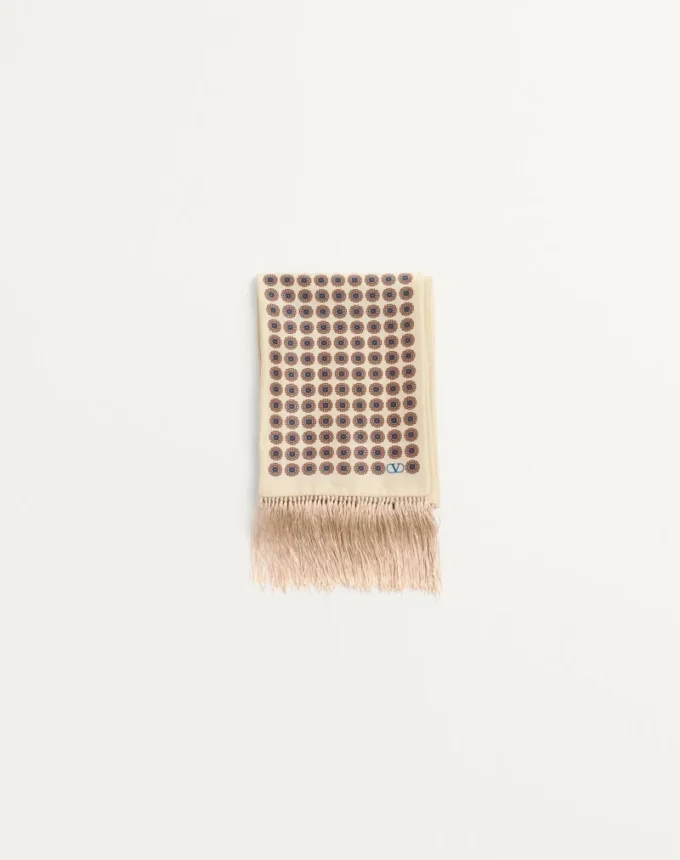 Chamber Seiden-Bandeau-Schal mit Fransen