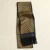 Chamber Seiden-Bandeau-Schal mit Fransen