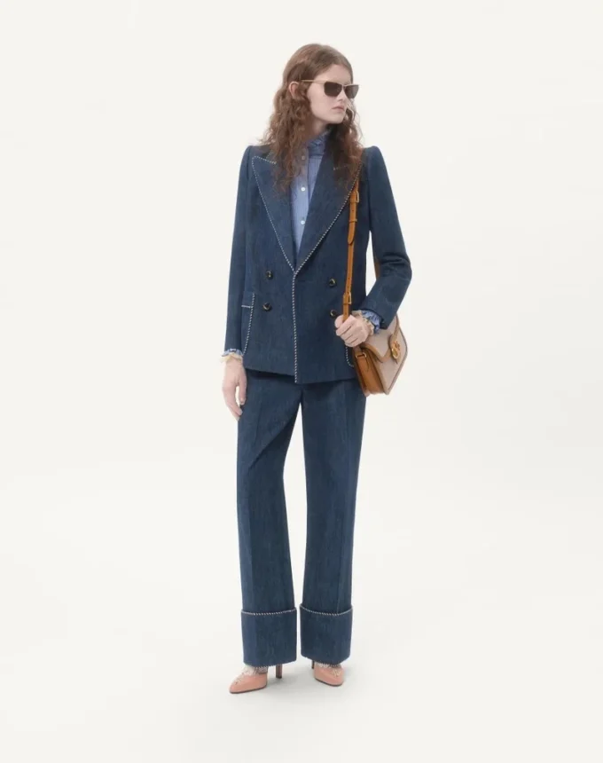 Chambray-Jeansjacke Chambray-Jeansjacke