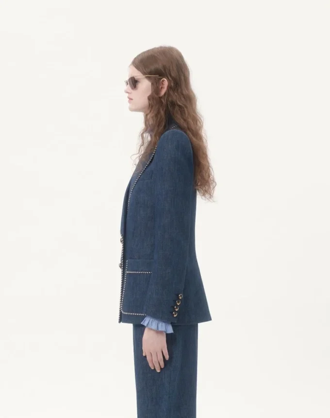 Chambray-Jeansjacke Chambray-Jeansjacke