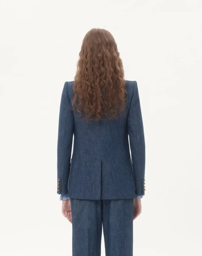 Chambray-Jeansjacke Chambray-Jeansjacke