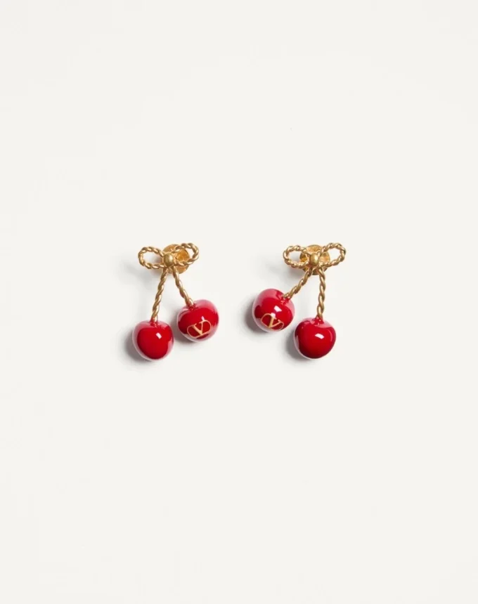 Cherryfic Ohrringe aus Metall und Emaille