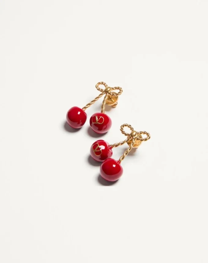 Cherryfic Ohrringe aus Metall und Emaille