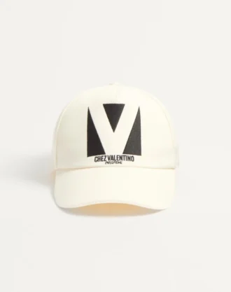 Chez Valentino Baseballkappe aus Baumwolle mit Stickerei