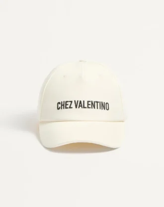 Chez Valentino Baseballkappe aus Baumwolle mit Stickerei