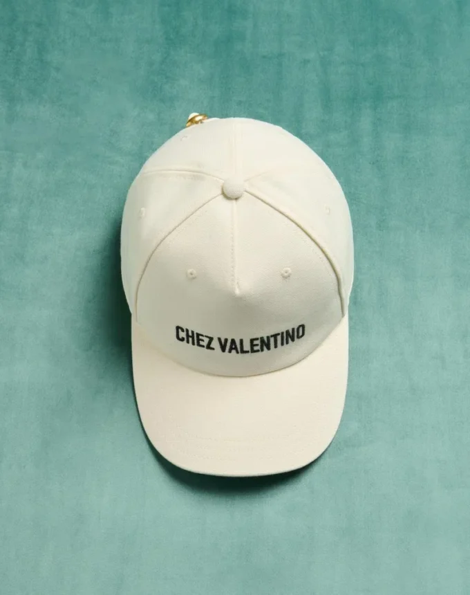 Chez Valentino Baseballkappe aus Baumwolle mit Stickerei