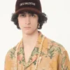 Chez Valentino Baseballkappe aus Samt mit Stickerei