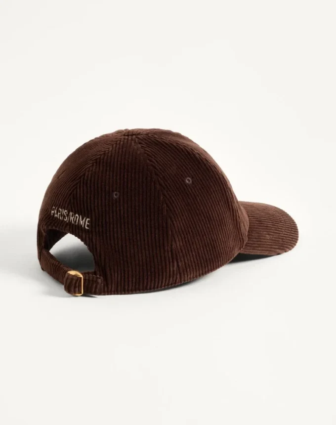 Chez Valentino Baseballkappe aus Samt mit Stickerei