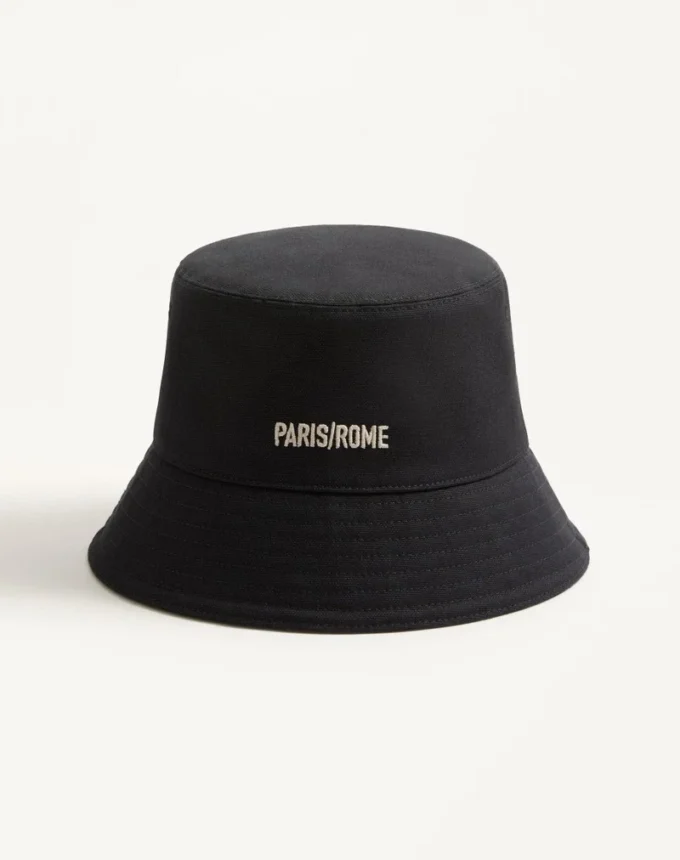 Chez Valentino Baumwoll-Bucket-Hat mit Stickerei