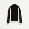 Chez Valentino Chenille-Sweatshirt mit Rollkragen, Reißverschluss und Aufnäher Chez Valentino Chenille-Sweatshirt mit Rollkragen, Reißverschluss und Aufnäher