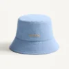 Chez Valentino Denim-Bucket-Hat mit Stickerei