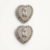 Coeur Hyperbole Ohrringe aus Metall, Harz und Swarovski®-Kristallen Coeur Hyperbole Ohrringe aus Metall, Harz und Swarovski®-Kristallen