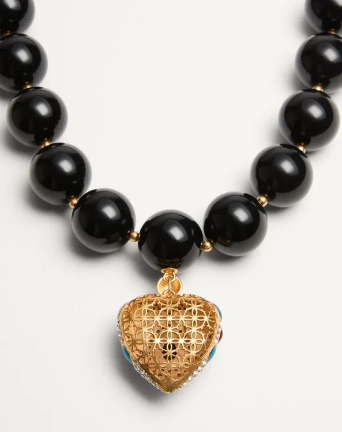 Coeur Royal Halskette aus Metall, Harz, Emaille und Swarovski®-Kristallen
